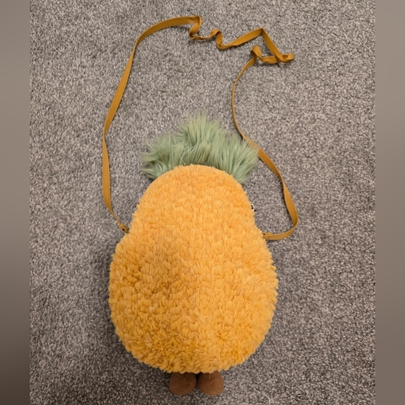 Jellycat Retired Pineapple Zipper Plush Bag With Strap - Picture 6 of 16